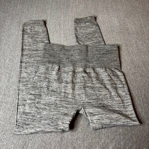 ONESONE Womens XL 1X Plus Size Seamless Marled Grey Leggings Activewear